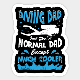 Scuba Diving Dad Diver Father Instructor Gift Sticker